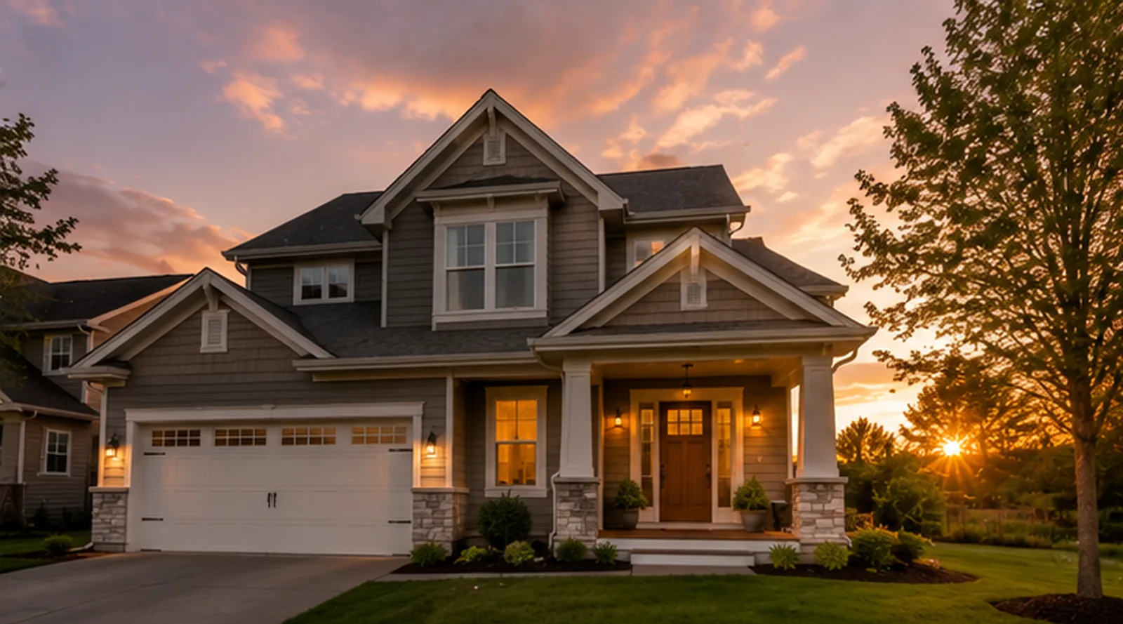 Hastings, MN home at golden hour
